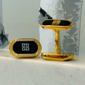 GIVENCHY Cuff Links - Gold & Black
